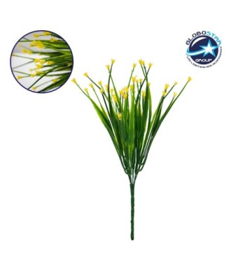 GloboStar® 09078 Τεχνητό Φυτό Διακοσμητικό Μπουκέτο Aphyllanthes Κίτρινο M17cm x Υ30cm Π17cm με 7 Κλαδάκια